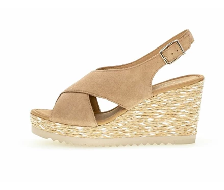 Beige Women's Gabor Sandals | US38YSEJD