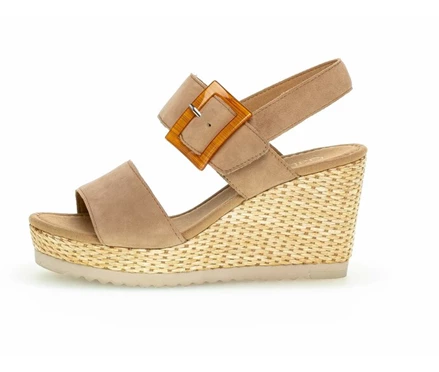 Beige Women's Gabor Sandals | US63YKOVD