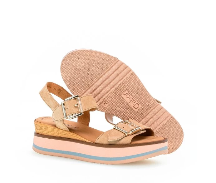 Beige Women's Gabor Sandals | US56SNUZV