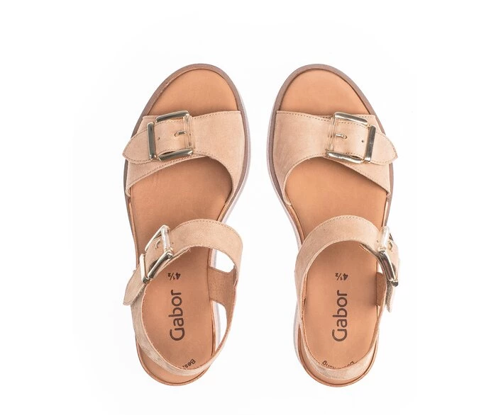 Beige Women's Gabor Sandals | US56SNUZV