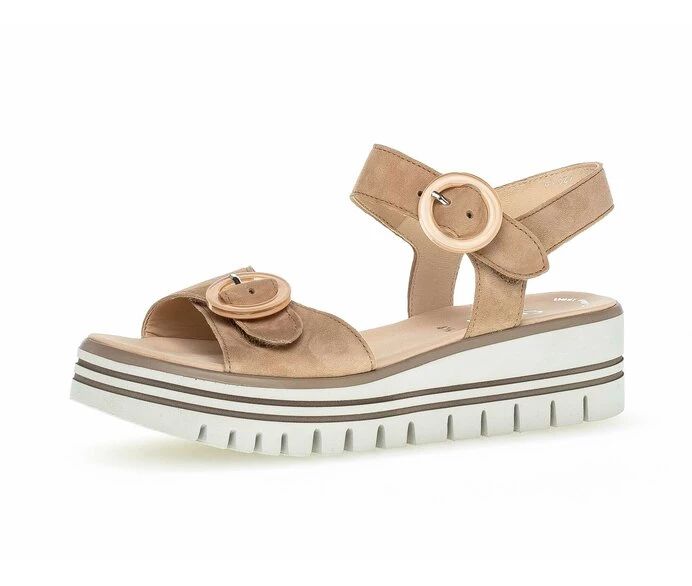 Beige Women's Gabor Sandals | US62RQZAL