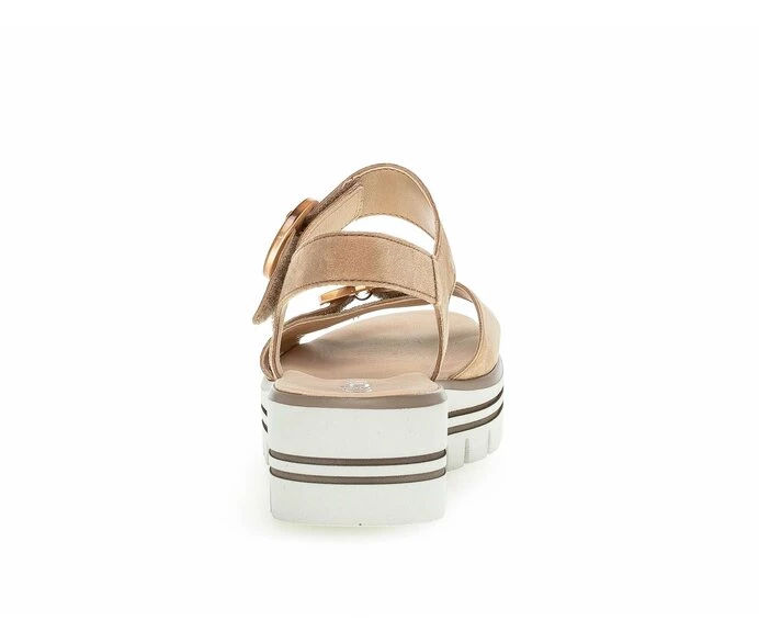 Beige Women's Gabor Sandals | US62RQZAL