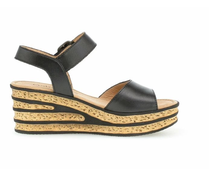 Black Women's Gabor Sandals | US67NYWRP