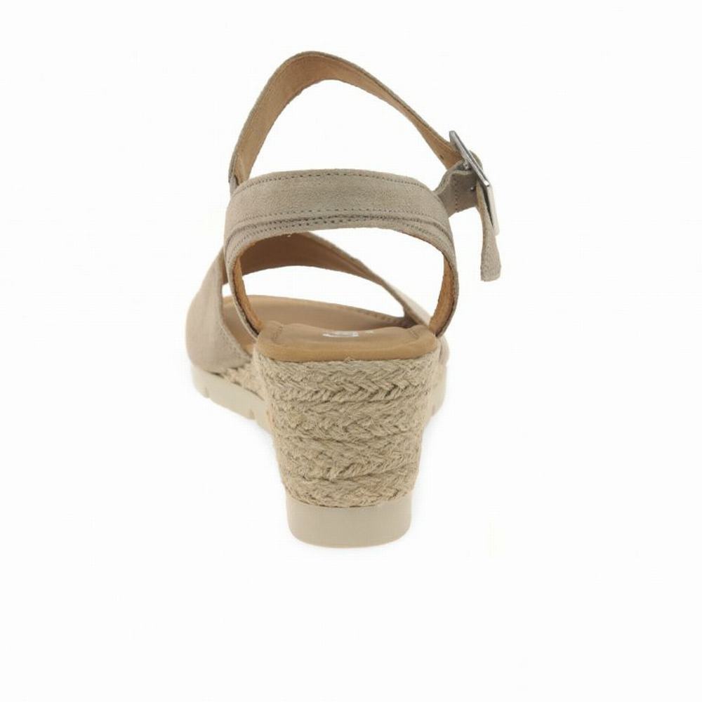 Brown Women's Gabor Nieve Heel Sandals Wedge Sandals | US07XQDOH