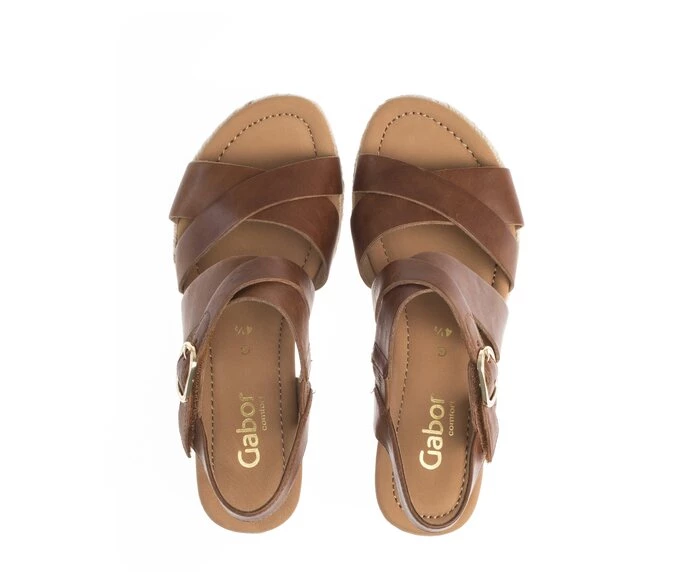 Brown Women's Gabor Sandals | US96LTYQP