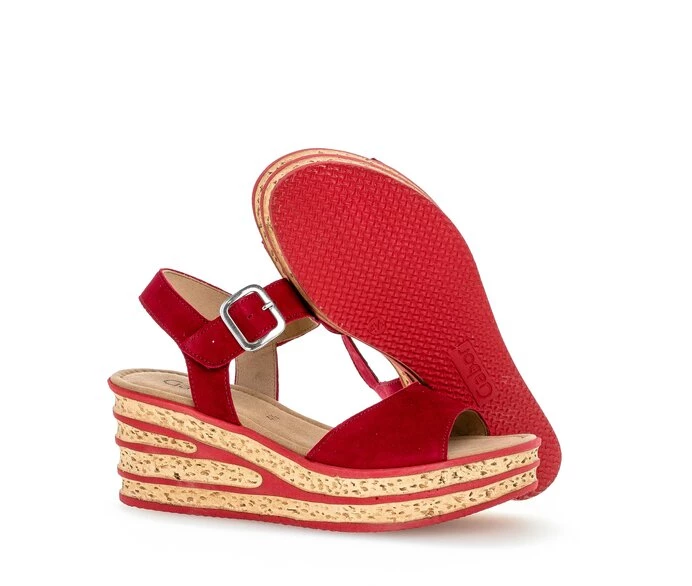 Red Women's Gabor Sandals | US18KPEXD