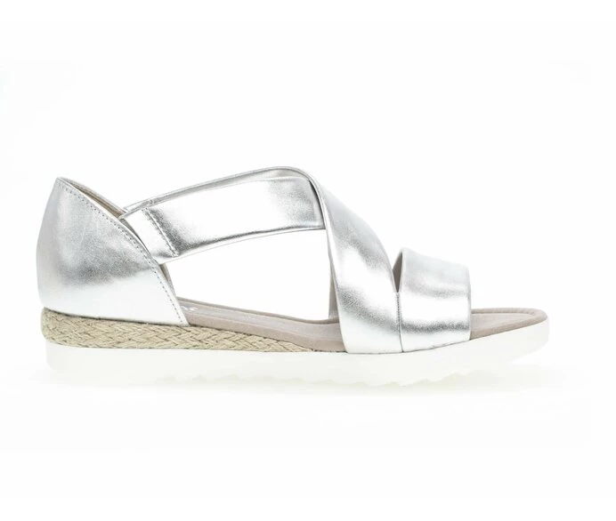 Silver Women's Gabor Sandals | US95HDPVQ