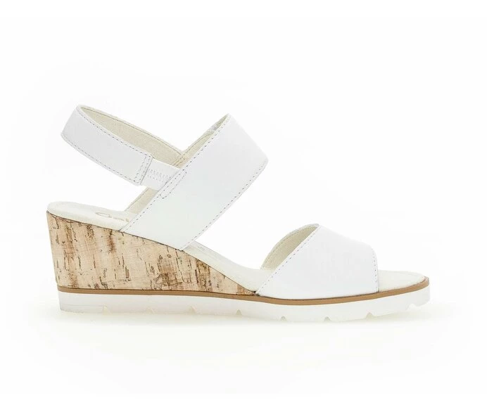 White Women's Gabor Sandals | US28GHXNJ