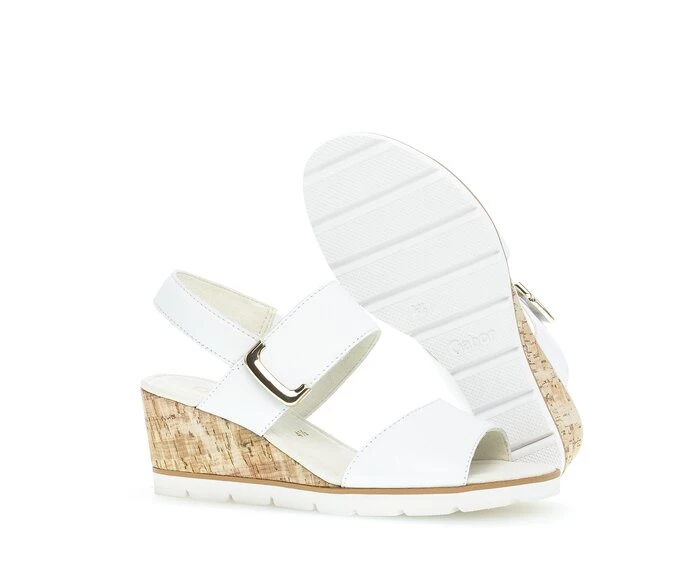 White Women's Gabor Sandals | US28GHXNJ