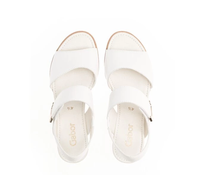 White Women's Gabor Sandals | US28GHXNJ