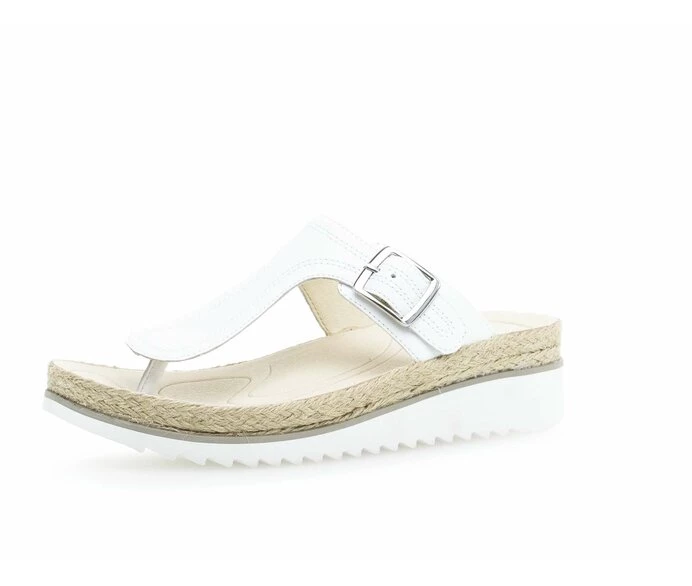 White Women's Gabor Sandals | US63BYZRF