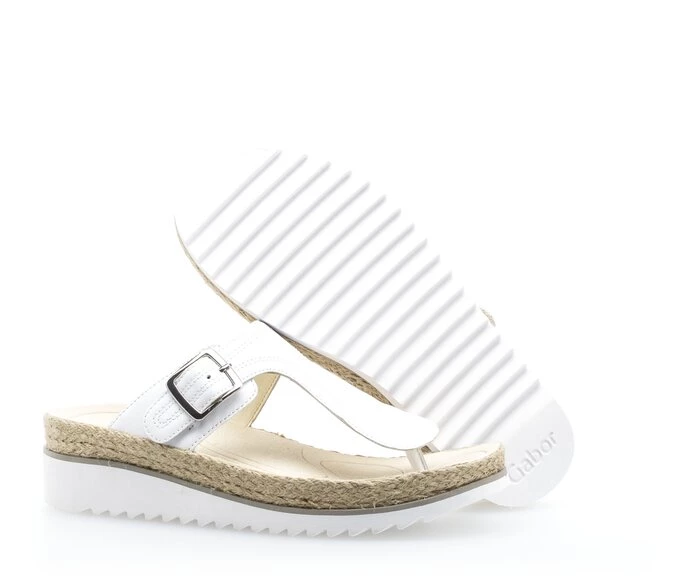 White Women's Gabor Sandals | US63BYZRF