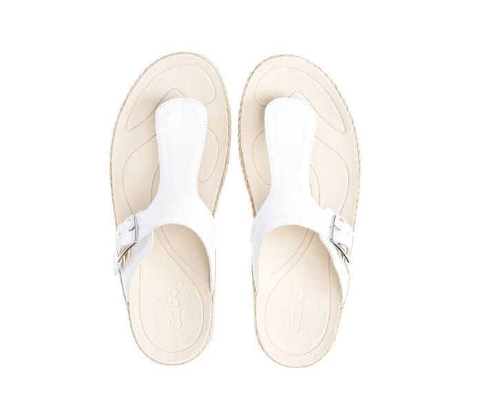 White Women's Gabor Sandals | US63BYZRF