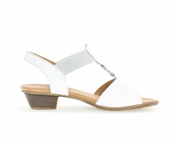 White Women's Gabor Sandals | US63XRBYF