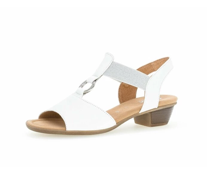 White Women's Gabor Sandals | US63XRBYF